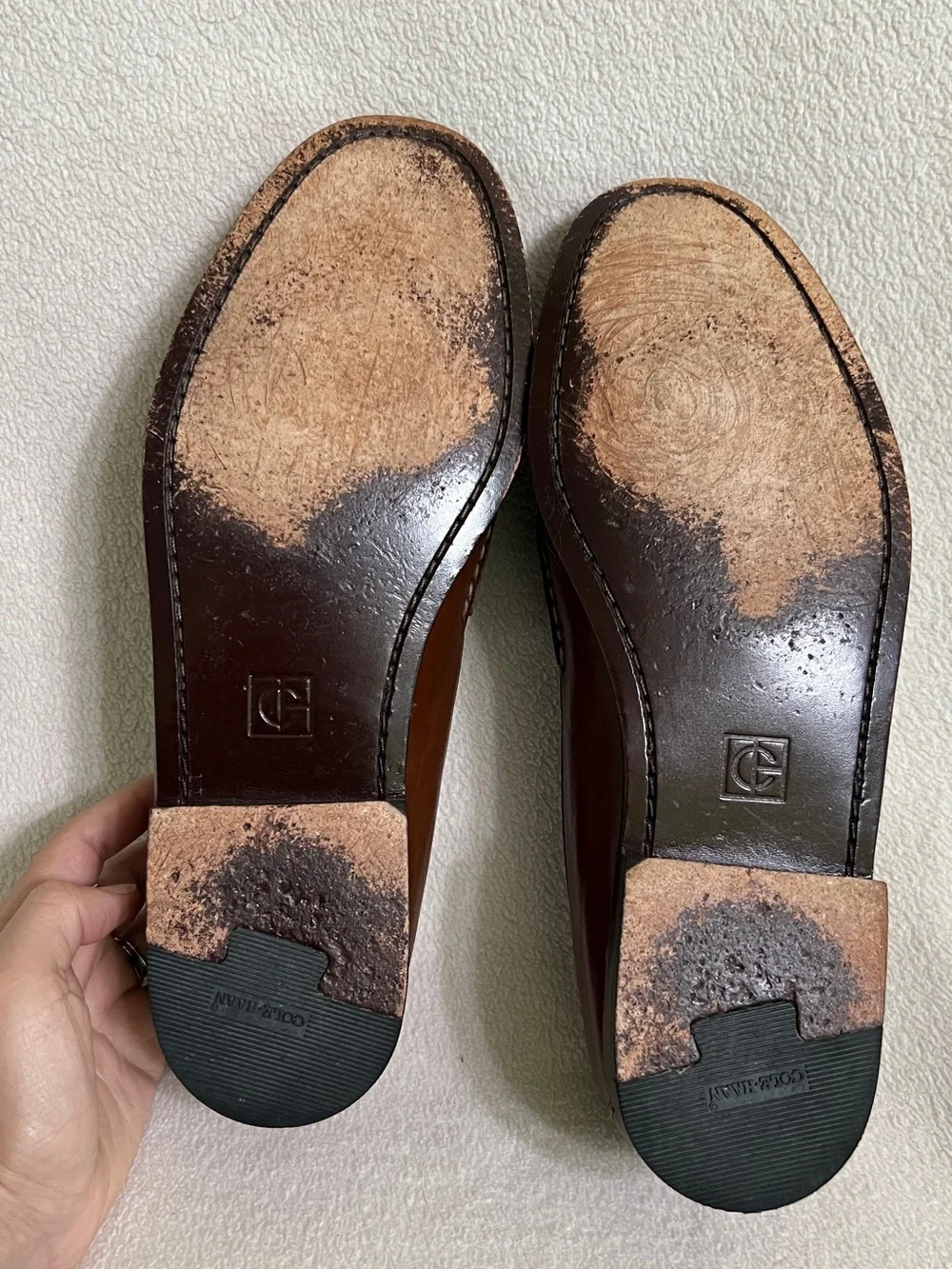 Cole Haan Men’s Tassel Loafers Cognac Leather Size 10 D Classic Dress Shoes